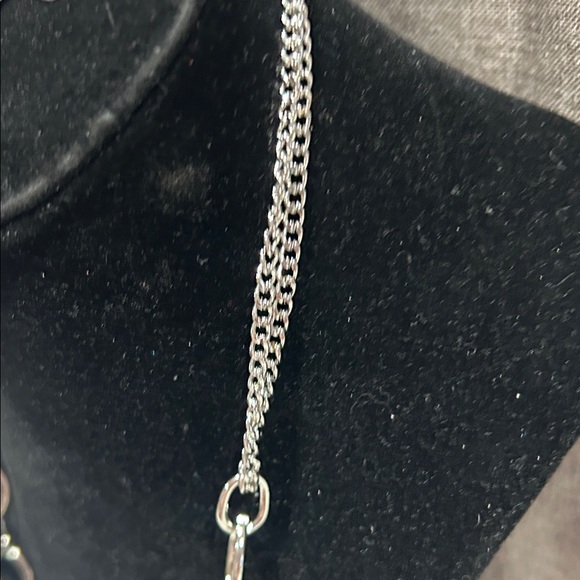 Paparazzi Silver Necklace with Black and White with matching earrings - Picture 7 of 8